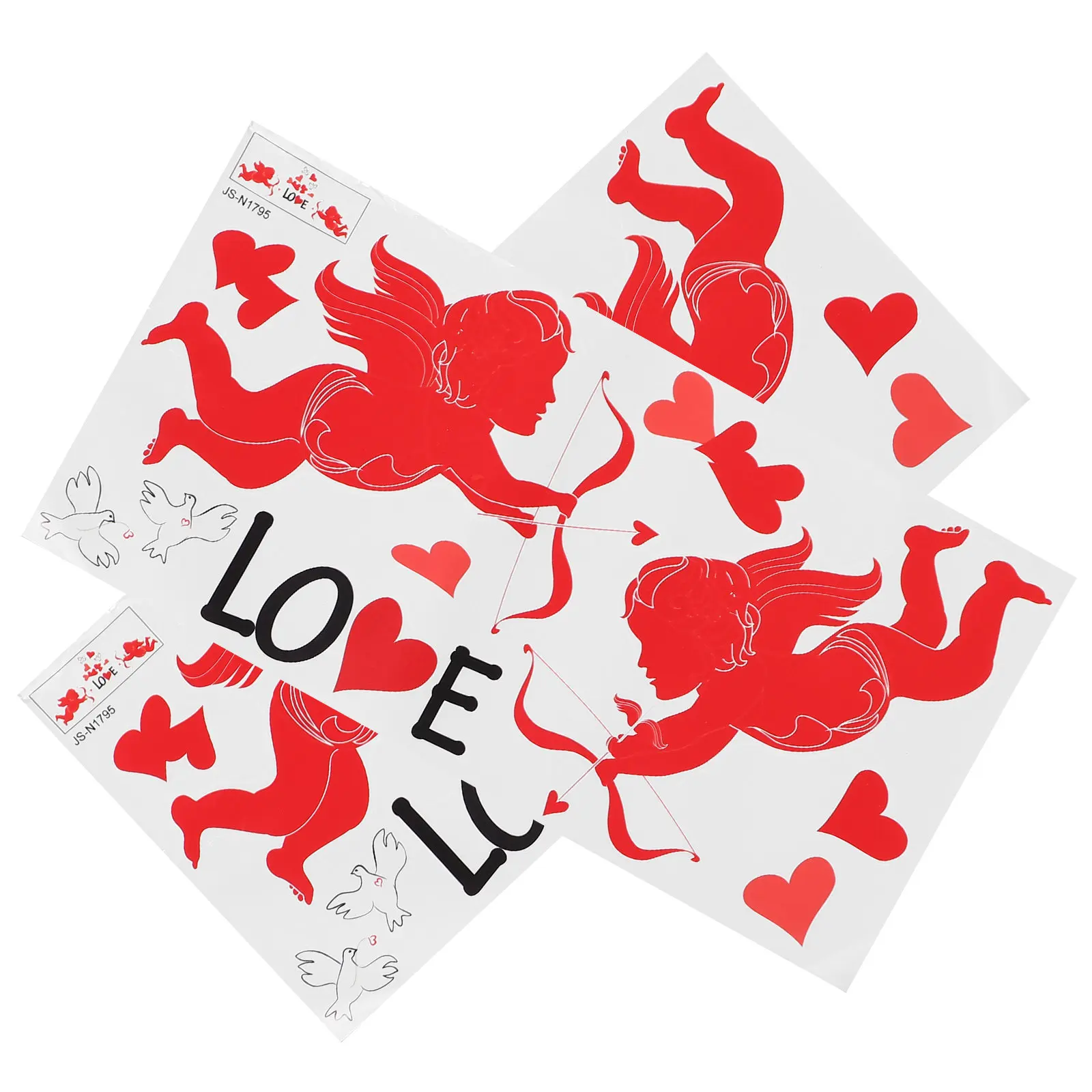 

Романтические наклейки на стену ко Дню святого Валентина, 2 шт., наклейки с Купидоном для декора спальни и гостиной, съемные, художественные