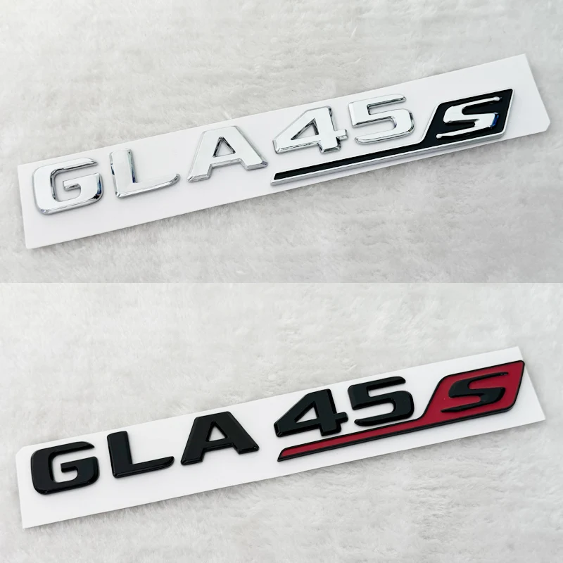 Insignia del maletero trasero del coche ABS 3D letras GLA 35 45 45S Turbo 4matic emblema Logo para Mercedes GLA35 GLA45 GLA45S A