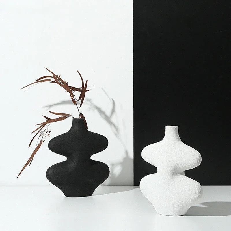 Calabash Ceramic Vase Table Top Hydroponic Vase Flower Arrangement Ornament Dried Flower Vases Decorative Vases Crafts Gift