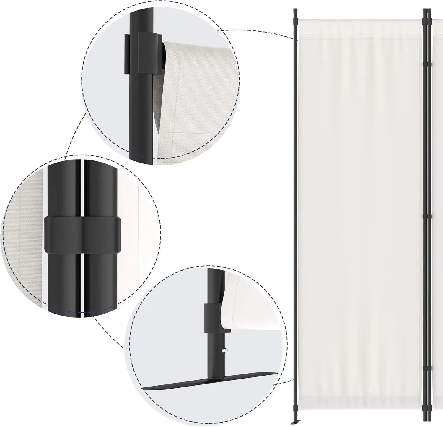 Folding Privacy Screens 4 Panel Partitions 88