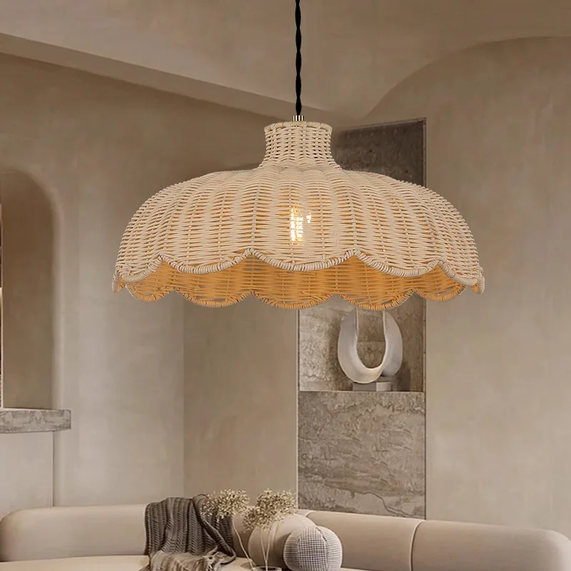 Handmade Weave Pendant Lamps Chinese Lighting Is Used in Restaurant Coffee Shop Restaurant Home Decoration Natural Rattan Light