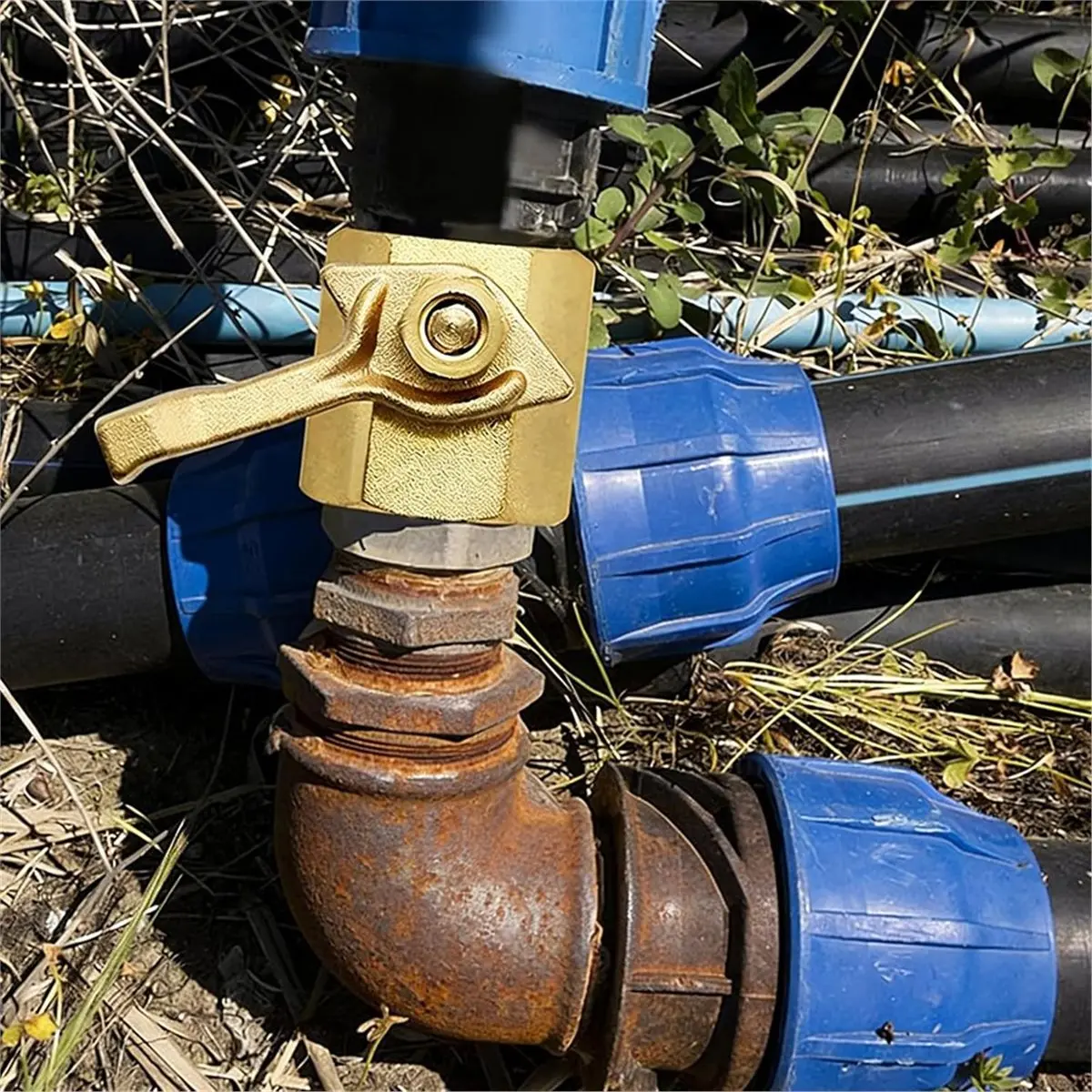 1 Pc Brass Garden Hose Shut-Off Valve, 3/4 "GHT Full Bore Ball Valve, Capable of Achieving Optimal Water