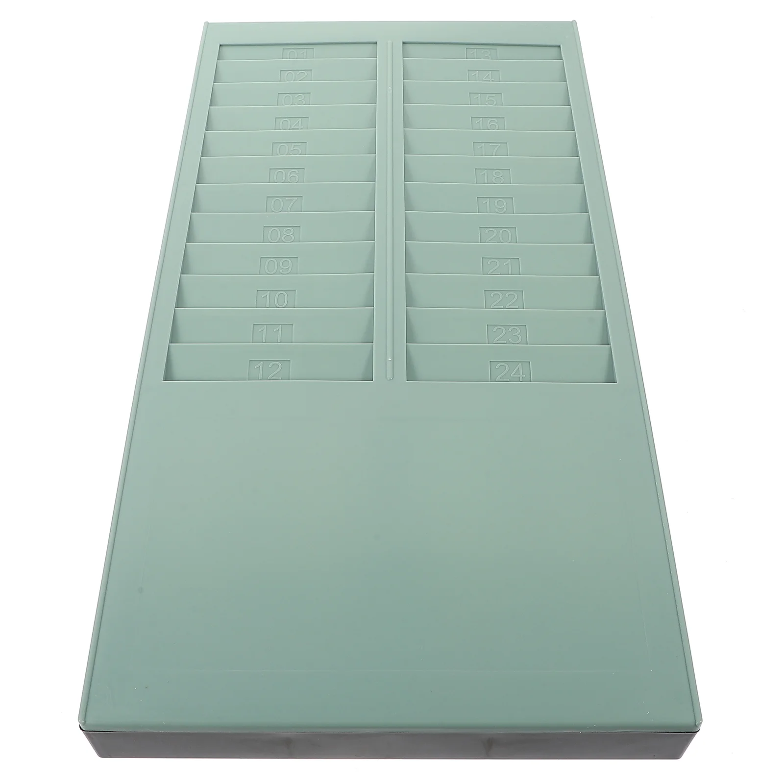 24 Slots Attendance Cards Machine Accessory Key Holder Offical Organizer for Time Storage Rack Display Stand