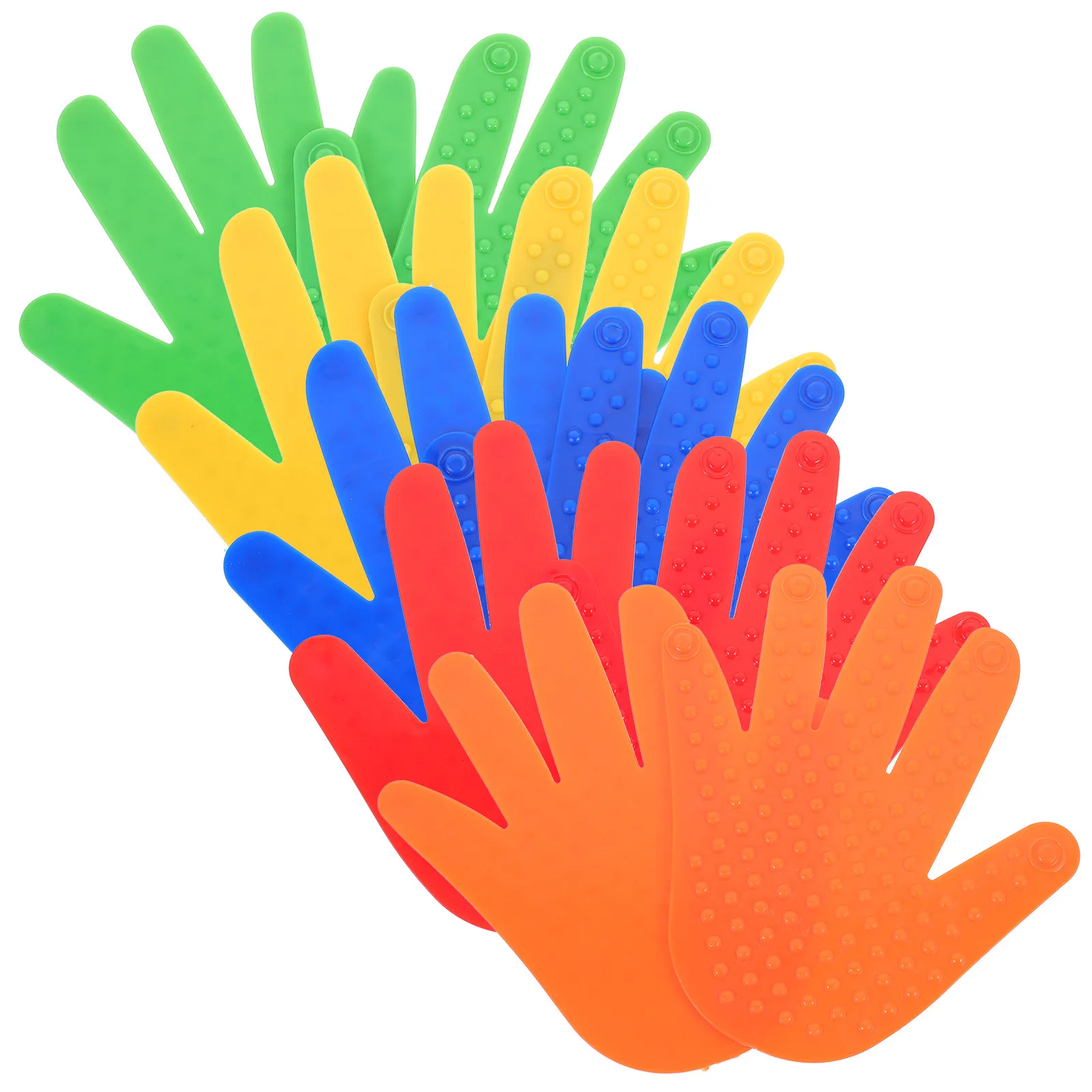 5Pairs Non Slip Carpet Spot Markers Hand Shape Floor Marking Pads Sports Training Agility Drill Supplies Football Tennis Gym