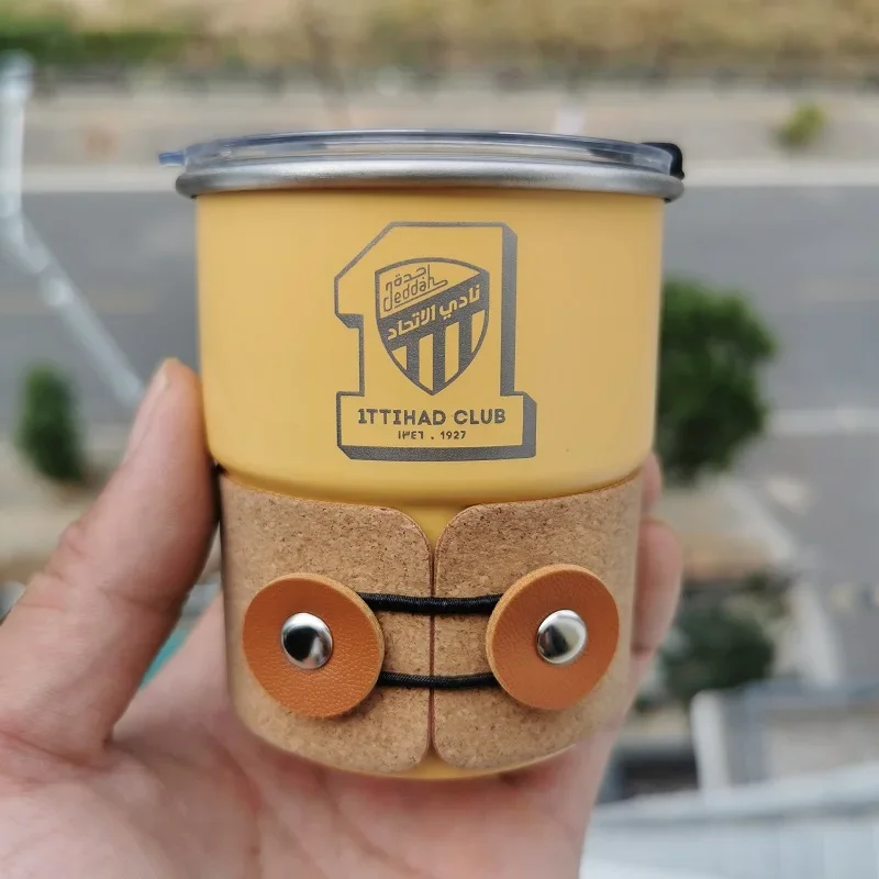 

Ittihad Football Club Logo 1ttihad Stainless Steel Cup Coffee Mug 300ml Beer Mug with Lid Outdoor Camping Mug Wholesale Custom