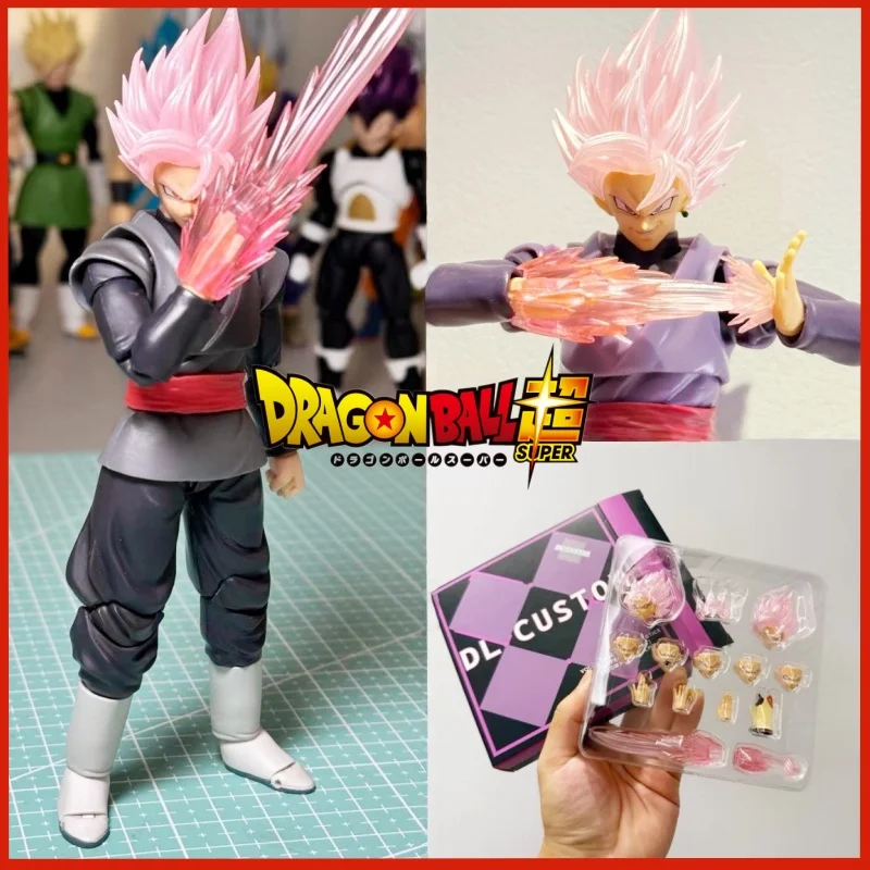 

In Stock Dl Custom Dragon Ball Super Saiyan Rose Son Goku Black Zamasu Head Accessories Anime Action Figure Model Toys Gifts