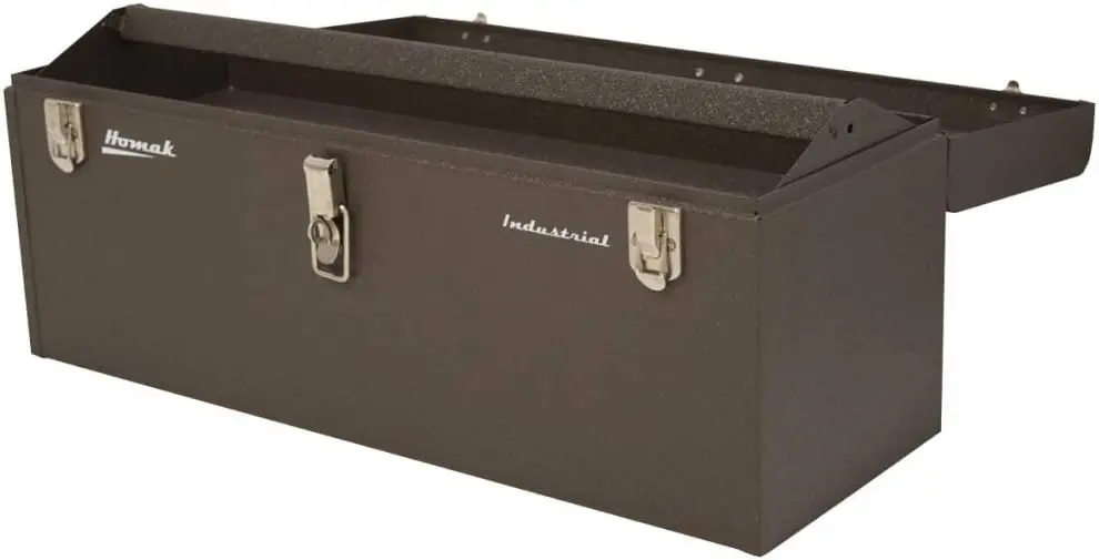 24-Inch Industrial Steel Toolbox, Brown Wrinkle Powder Coat, BW00200240