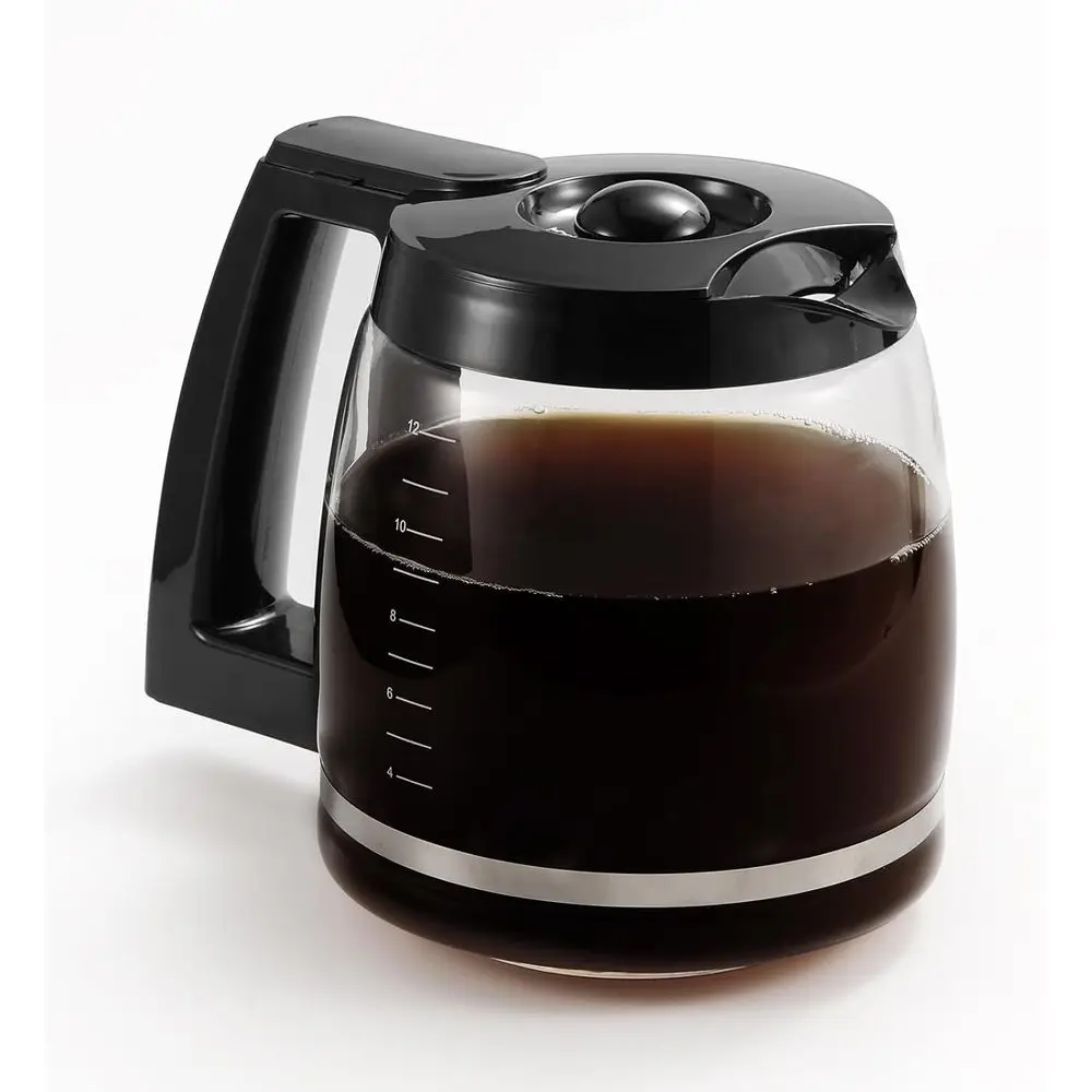 12-Cup Glass Carafe, Compatible with Coffee Makers, Replacement for 12-Cup Coffee Pots, Fits Models DCC-1100BK, DCC-1200PRC, DCC