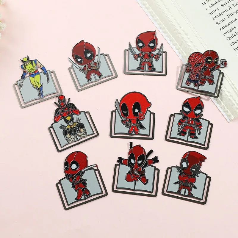 2024 Disney Deadpool 3 Movie Accessories Stationery Bookmark Creative Book Holder Pendant Student A Friend's Birthday Present