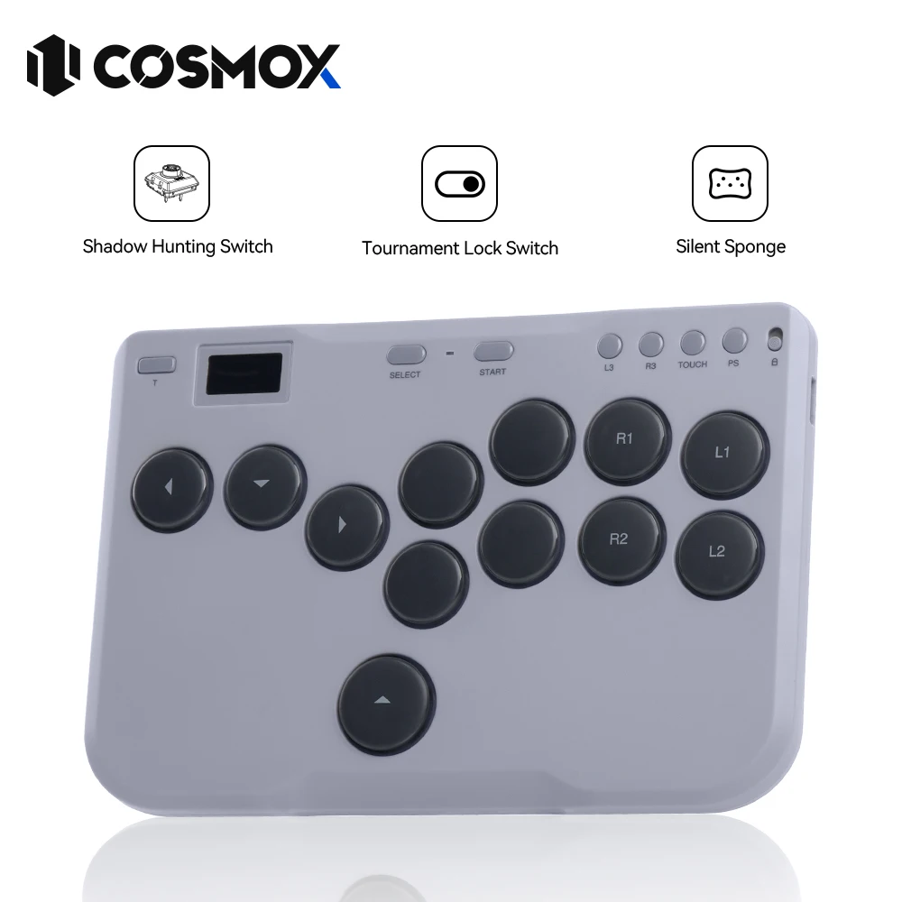 Haute42- COSMOX Leverless Controller Mini Hitbox For PC / Ps4 / Ps5 Switch Steam Joystick Fighting Gaming Keyboard