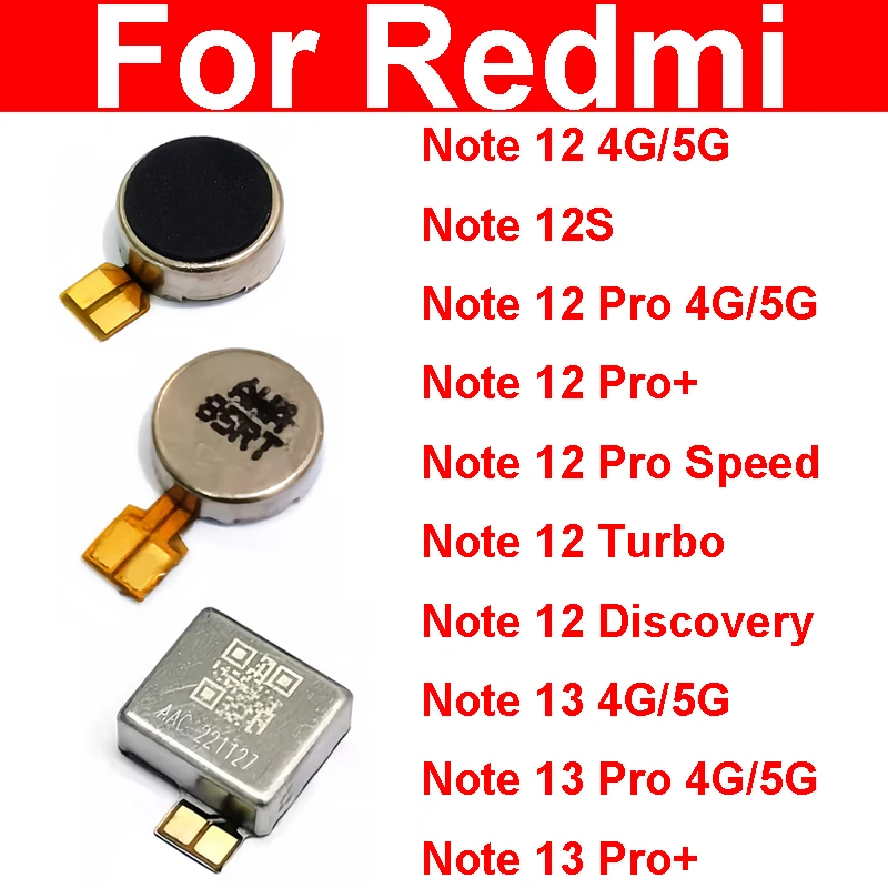 Vibrator Module Motor For Xiaomi Redmi Note 12 12R 12S 13 13R Pro Plus Speed Turbo Discovery 5G 4G  Repair Parts