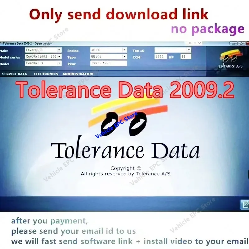 2026 hot selling newest  for Auto Repair Software Tolerance Data 2009.2 with Install Video Guide Car Diagnostic Program Tool