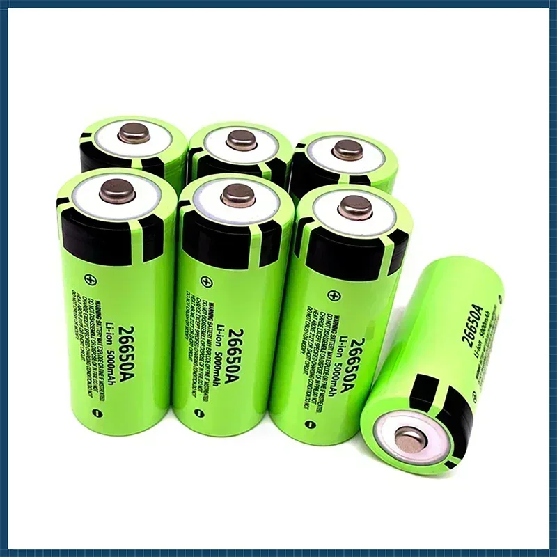 The best-selling new 26650 3.7V 5000mAh 50A power lithium-ion battery 26650A, suitable for LED flashlights