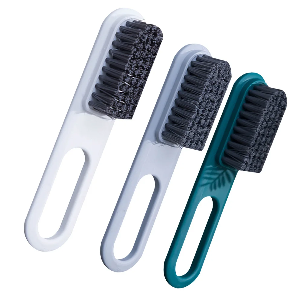 

3pcs Shoe Brush Long Handle Bristle Cleaning Tool For Shoes Clothes Tiles Bathtub Home Wash Non-Slip Soft Handle Hanging Hole