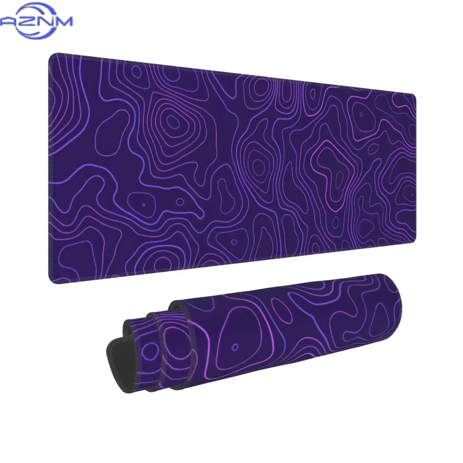 Purple Terrain Texture Pattern Mouse Pad, Minimalist Style Table Pad, Large Mouse Pad, Perfect Gift for Friends and Colleagues.