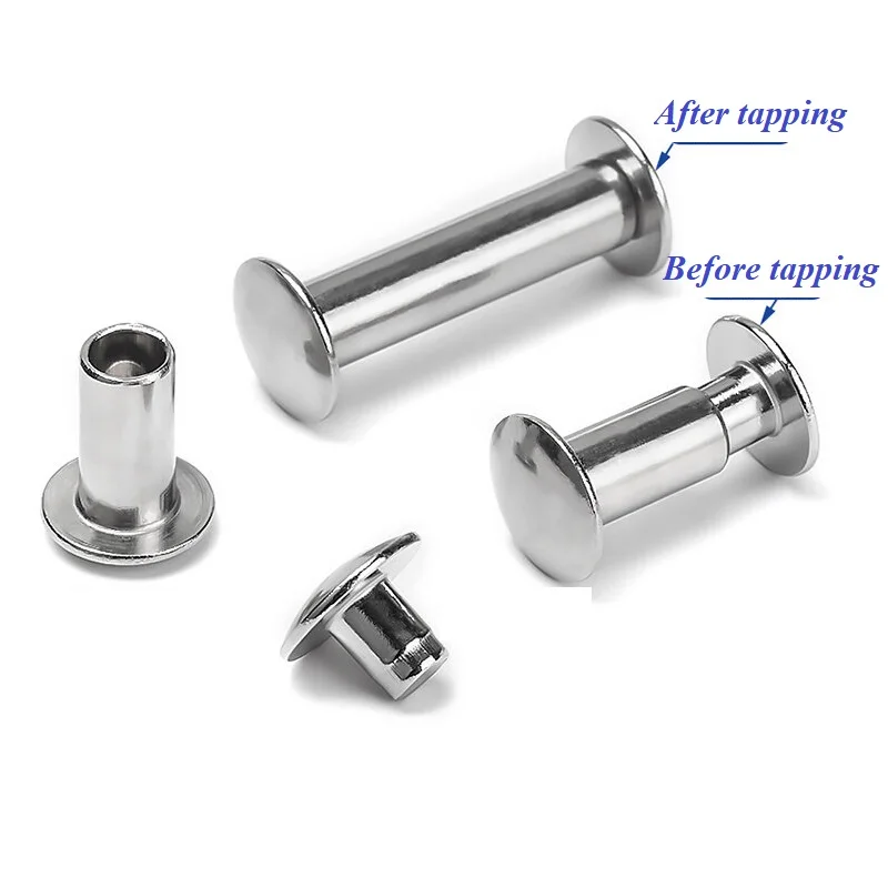 ∅4 * 4/5/6/7/8/9/10-60mm 304 Stainless Steel Snap Rivet Books Butt , Photo Album Binding Rivet
