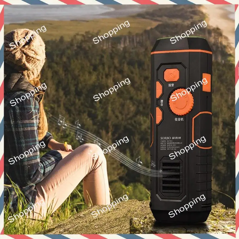 M20K Multifunctional Hand Crank Flashlight Dynamo Forhiking Camping Hand Crank Dynamo Powered Emergency LED Flashlight