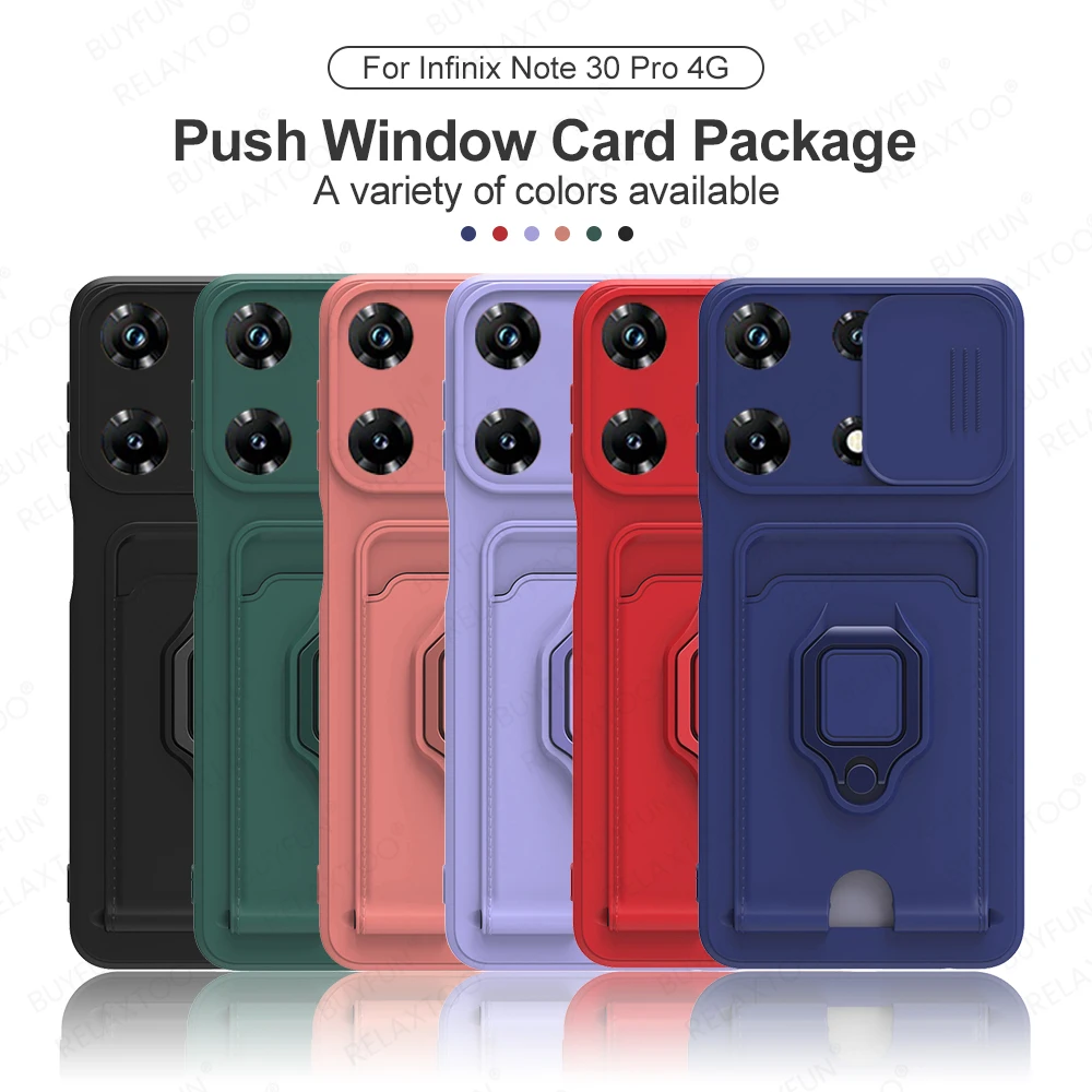 Мягкий чехол-бумажник из ТПУ для Infinix Note 30 Pro 4G, магнитный держатель с кольцом для камеры, Защитные чехлы для Note30pro Not 30 Pro 4G