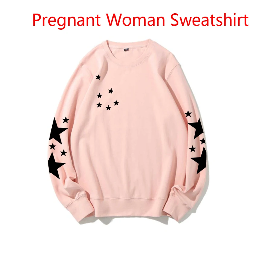 

New Spring Autumn Cotton Korean Fashion Five-pointed Star Print Woman Sweatshirt Version Versatile Maternity Women Sweaters