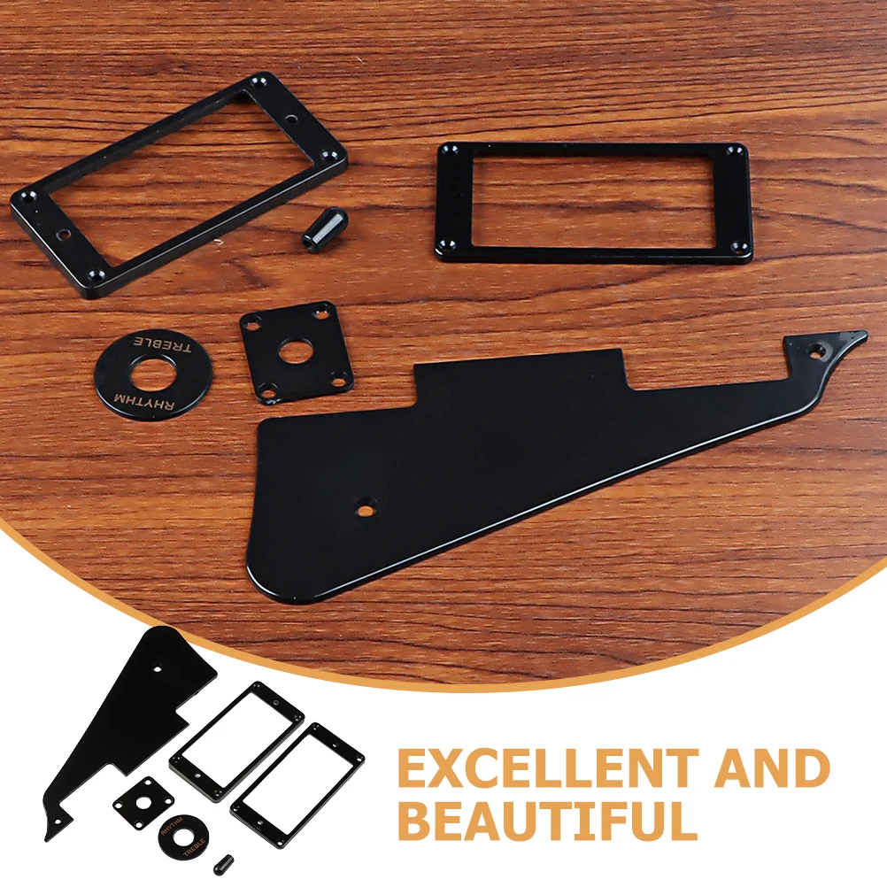 

Cover Frame Set Plate Black Acoustic Guitar Protective Parts Guard for Folk Pickguard Protector