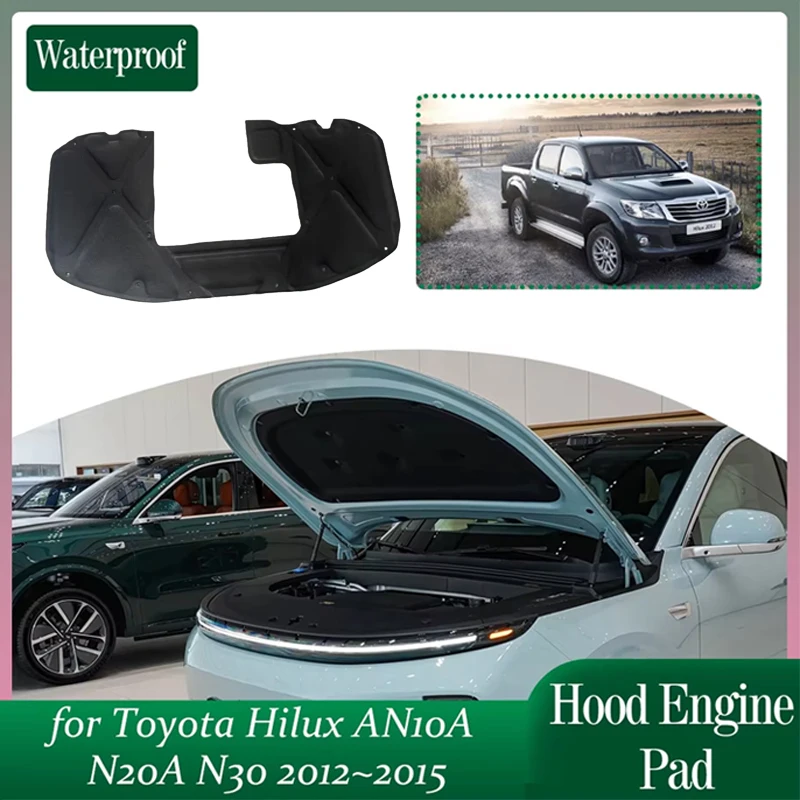 

Car Hood Engine Insulation Pad for Toyota Hilux AN10A N20A N30 2012~2015 Soundproof Heat Cotton Liner Cover Mat Part Accessories
