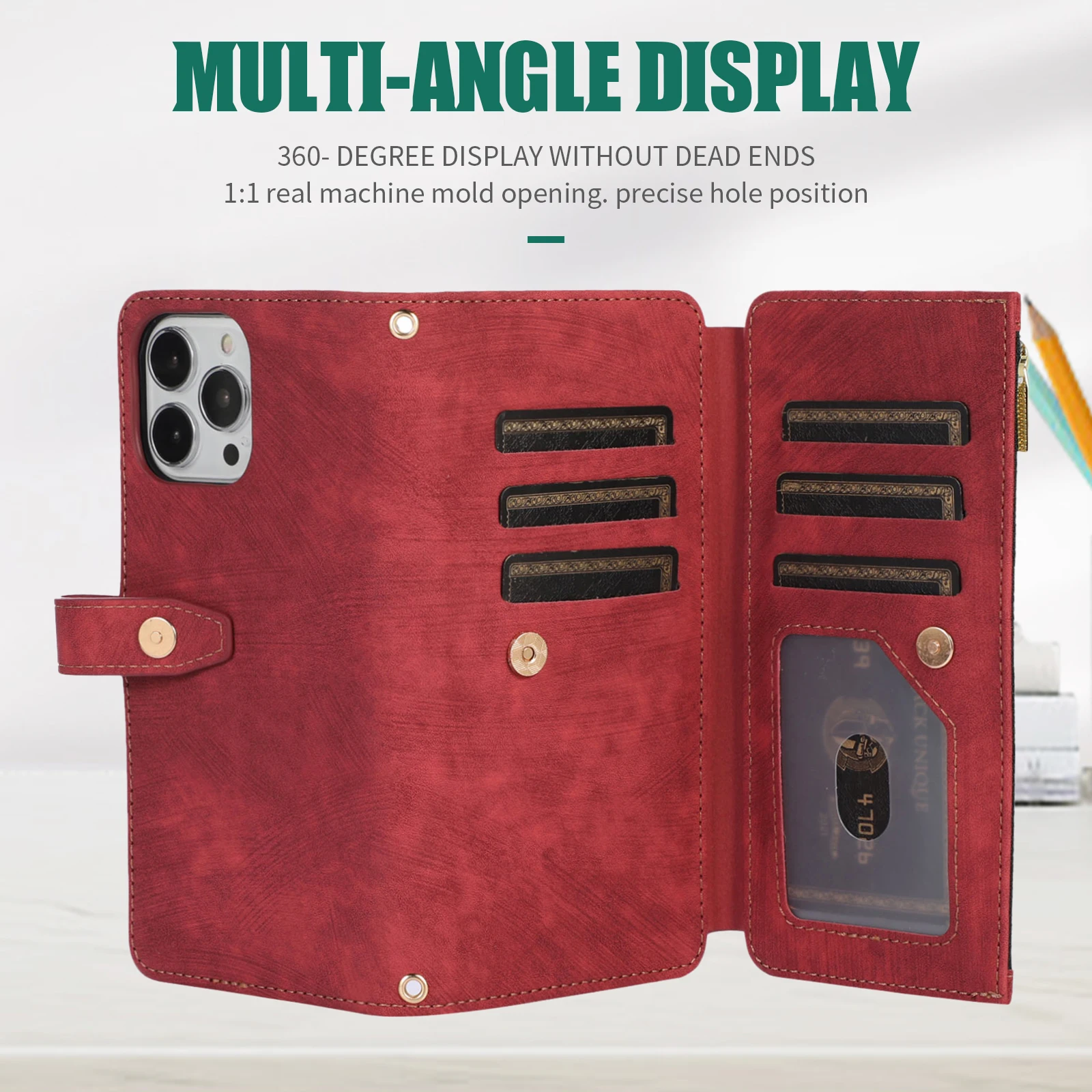 Lanyard Zipper Wallet Leather Case For Xiaomi Redmi Note 11 11s10s Pro 9 9C 12T 11T 10T Pro  POCO X3 NFC Cover 9 Cards Holder image 5