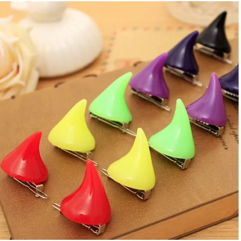 2/6pcs Small Demon OX Horn Hair Clips Gothic Party Cosplay Costume Pin Hairpins Costume Horn Halloween Headwear Hair Accessories