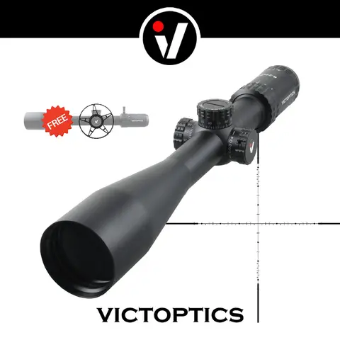 VictOptics S4 6-24x50 SFP Riflescope,1/10MIL Adjustment with Turret Lock Feature&Free Side Focus Wheel for Hunting Competition