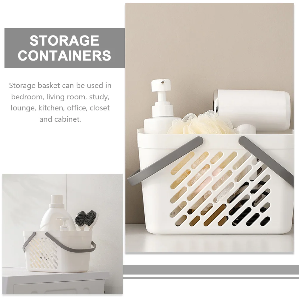سلة دش محمولة سلة تخزين بلاستيكية ذات سعة كبيرة للحمام والمطبخ وغرفة النوم وحامل أدوات الزينة