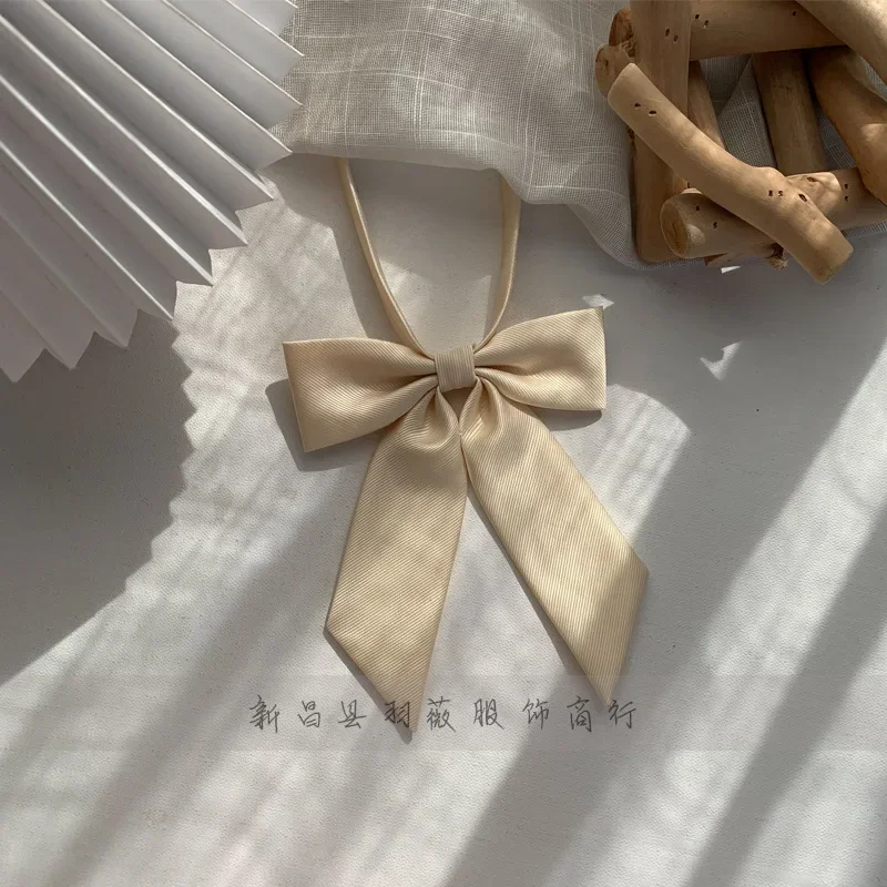 Solid fine twill small long handle  bow tie women girl sailor uniform accessories College style collar flower bow tie