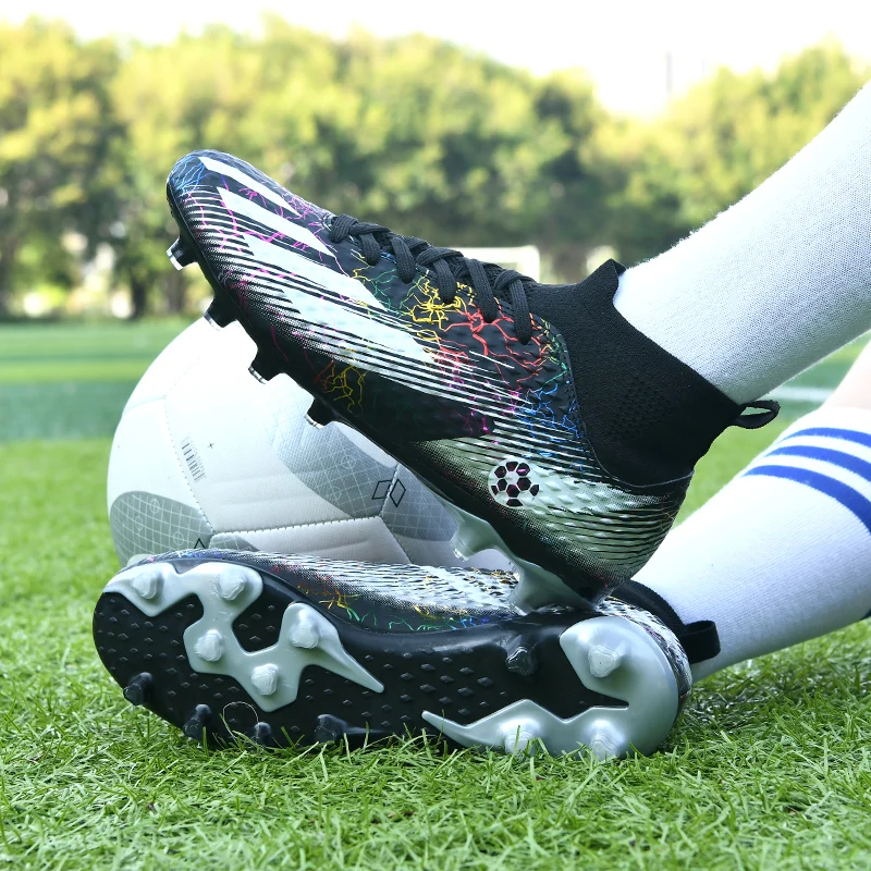 Chaussures de football respirantes pour hommes, chaussures d'entraînement en salle, pointes longues de futsal, ultralégères, coordonnantes, sports de plein air, Ange, vente en gros