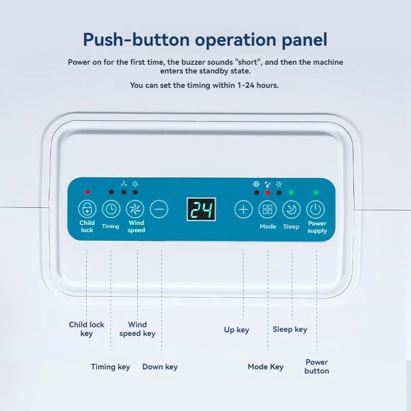 تكييف الهواء المحمول في الهواء الطلق التبريد تركيب مجاني لمكيف الهواء المنزلية الصغيرة للتخييم للتبريد