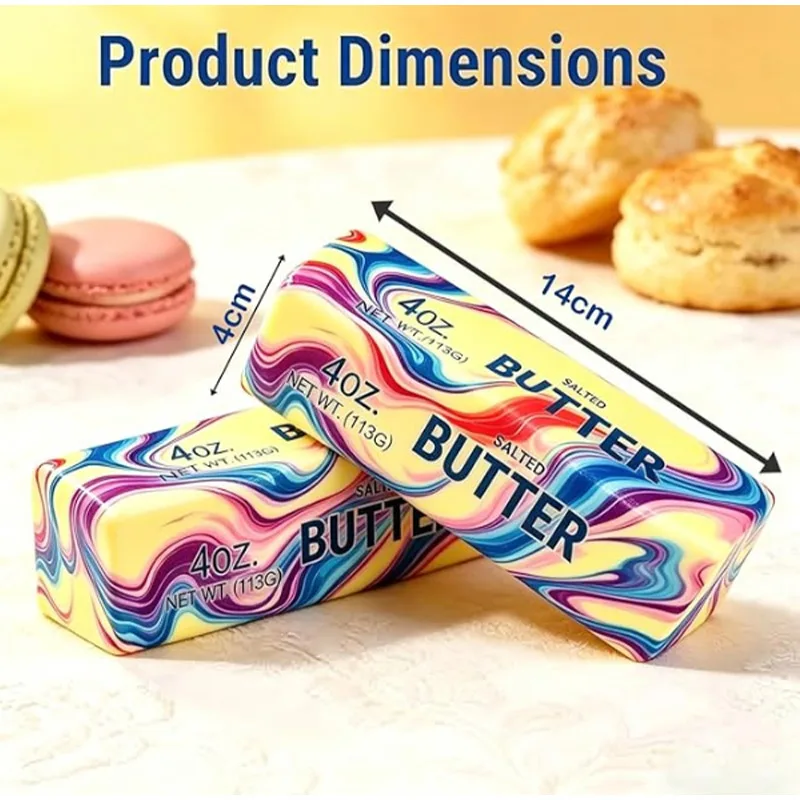 Colorful Slow Rising Butter Squishy Squeeze Toys Pack Sensory Stress Relief Soft & Stretchy Toy for Party Favors Squishy Butter