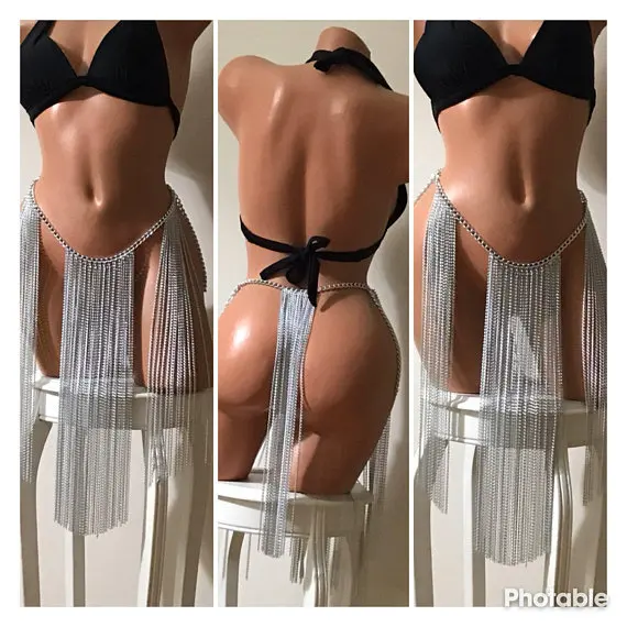 

European and American body chain series, sexy fringed waist jewelry, special for platform
