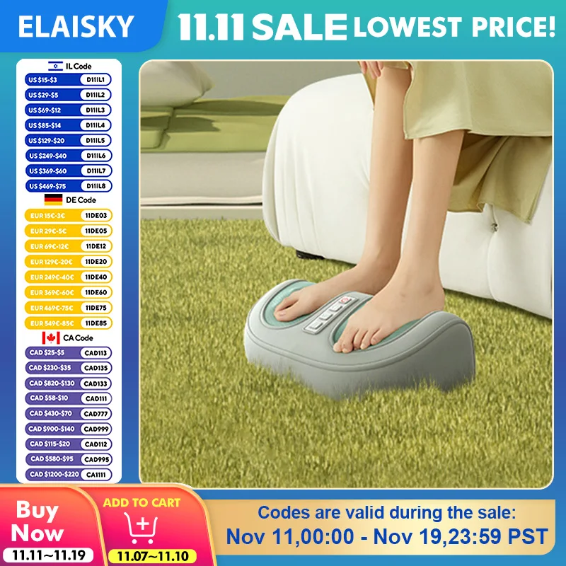 

Foot Massager Small Hot Foot Soles Calf Foot Soles Massage Foot Massager Leg Massage Machine Pedicure Machine for Relax Foot