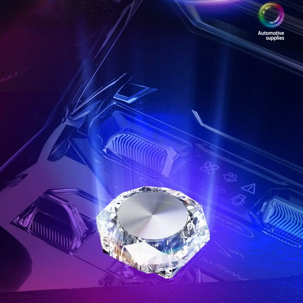 الملونة الماس على شكل USB المحيطة ضوء التوصيل اللعب المحمولة جو السيارة مصابيح LED الزخرفية السيارات الداخلية الخفيفة