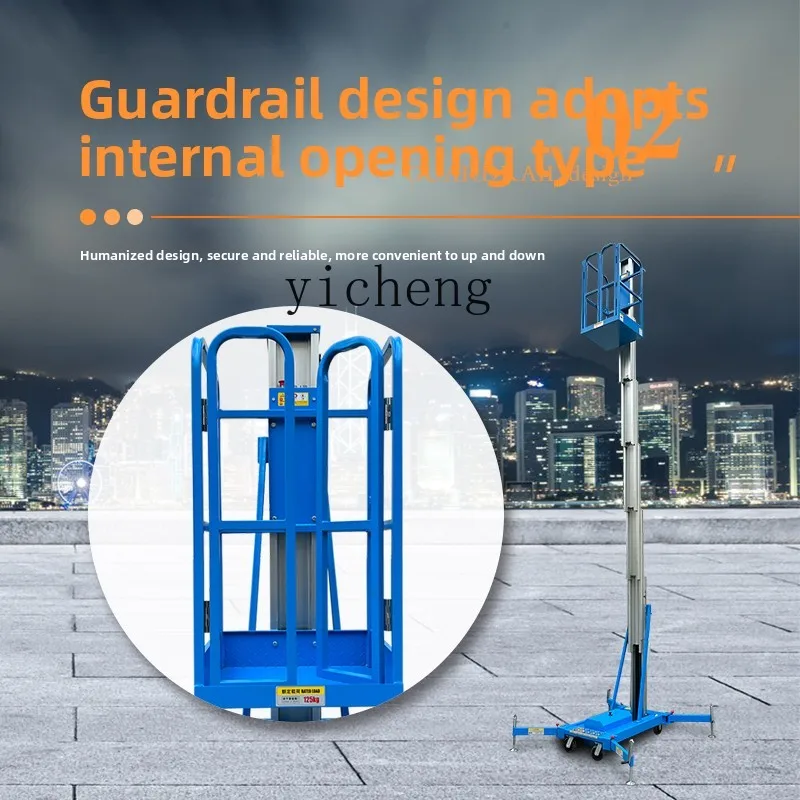 

TQH mobile electric lift aluminum alloy small lifting platform indoor ladder decoration hydraulic aerial work vehicle