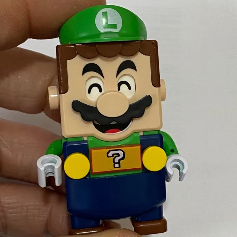 Super Mario Bros บล็อก Luigi buliding บล็อกแอ็คชั่นของเล่นชุดประกอบของเล่นหุ่นของเล่นของขวัญวันเกิดสำหรับเด็กสไปเดอร์แมน