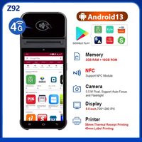 58mm Thermal Receipt Printer Portable Handheld Billing Printer Bluetooth NFC Ticket Bill POS PDA Cash Register System Android 13