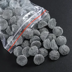 Pipe tennis ball 13-20mm combustion aid mesh Cigarette filter metal Smoking Pipe mesh pipe accessories 100 pack Gadgets for Men