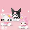 Hello Kitty Building Block Sanrio Anime Figure Kuromi Assembled Toys Decorative Ornament Model My Melody Children's Puzzle Gifts 3