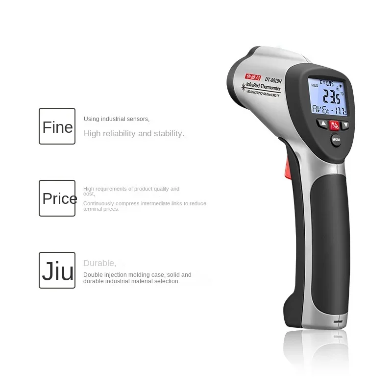 DT-8819H/26h/28h hochpräzises Infrarot-Thermometer mit mittlerer und hoher Temperatur, berührungs loses Hand thermometer