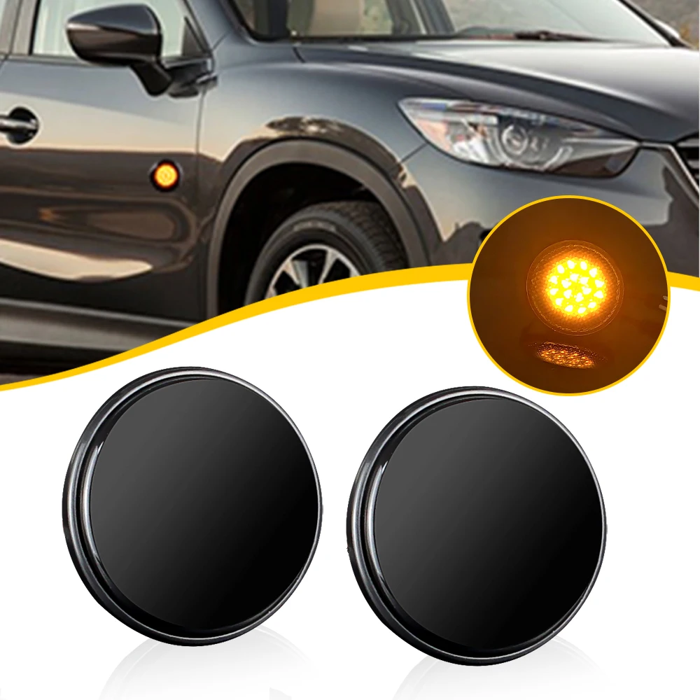 

2 шт. для Mazda MX5 MX-5 MK1 MK2 MK3 1989-2015 светодиодный боковой габаритный фонарь на крыло, указатели поворота OEM # NH5251120C Дымчатая линза 12 В
