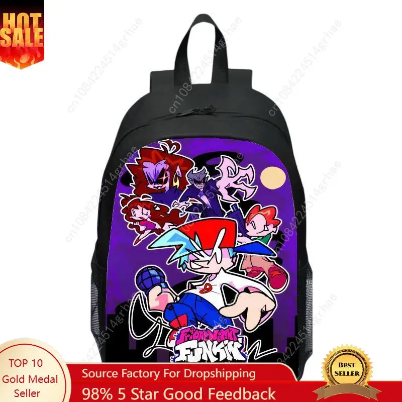 Friday Night Funkin Children's Backpack Fashion Backpack for Primary, Secondary, and High School Students