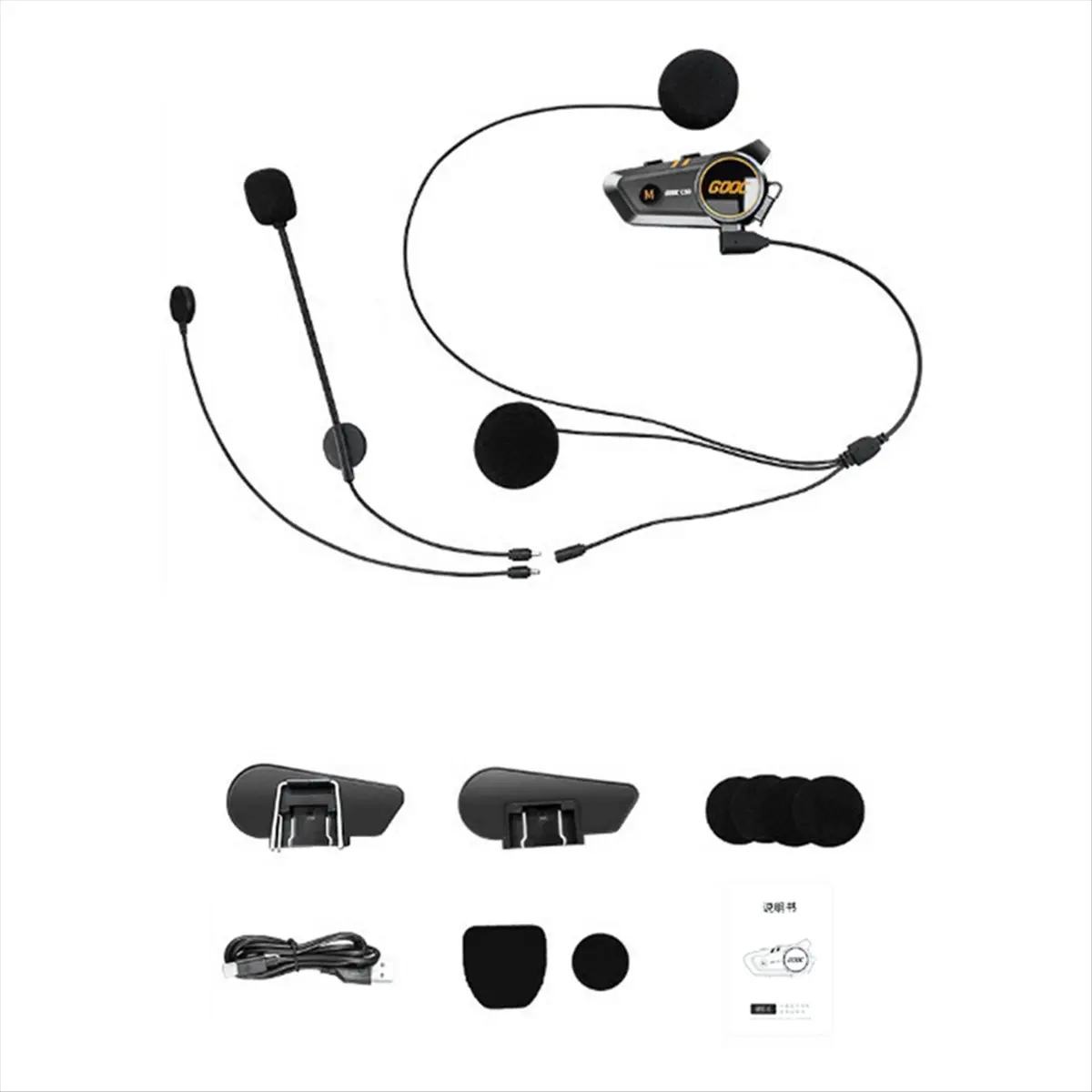 [ABAB] Motorcycle Earphones Helmets Headset Bluetooth 5.3 Headphones Wireless Headset Bike Earphone Handsfree 3D Stereo Earbud