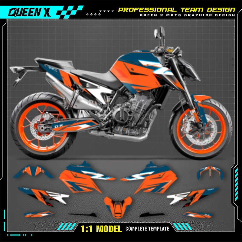

Queen X MOTOR Motorcycle For KTM Duke 790 890 Adventure 2018 2019 2020 2021 Graphics Background Decals Stickers Kits 008
