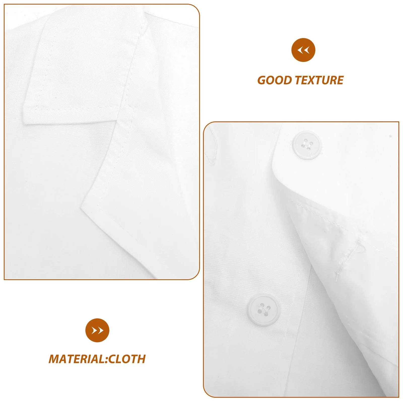 

Children Lab Coat Kids Toddler Doctor Costume 105cm Long Sleeve White Coats Science Party Performance Washable Reusable