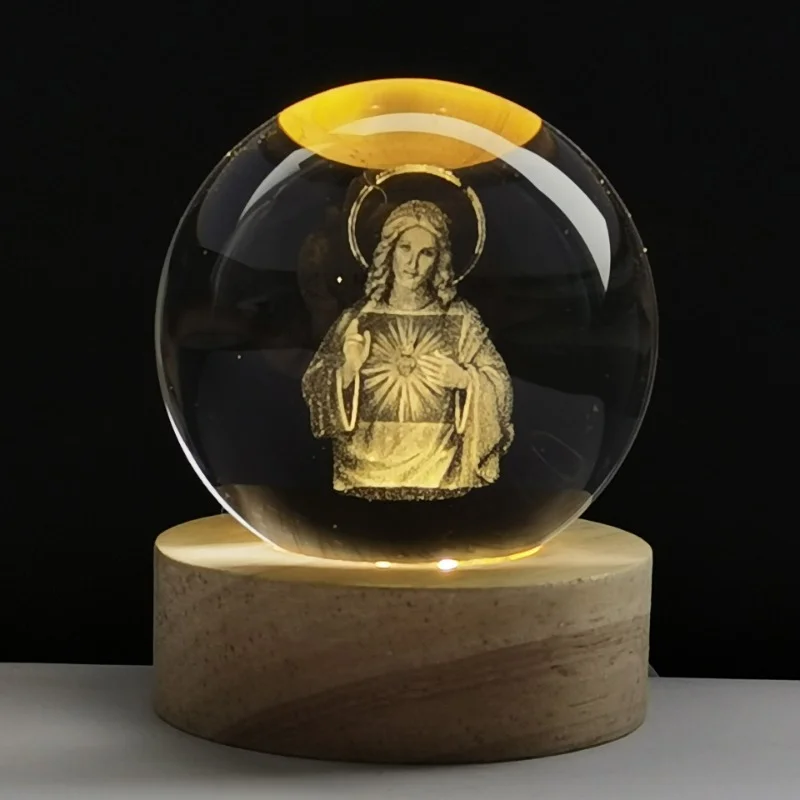 Crystal Ball Jesus Angel Maria Creative Desktop Decoration Hot Selling and Hot Selling Products Sphere Balls Home Accessories