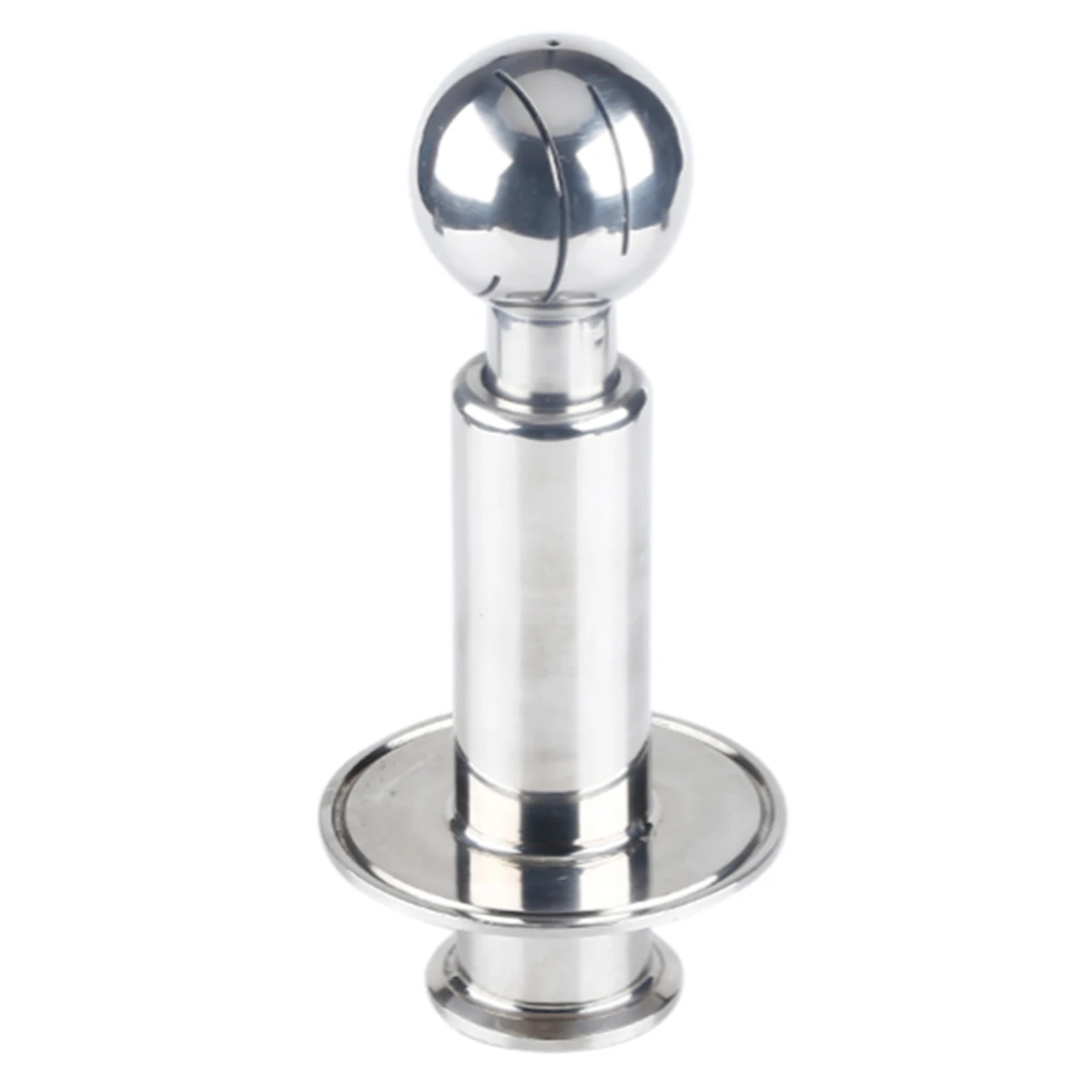 Double Tri Clamp OD 50.5mm X 64mm Ball Dia 38mm Stainless Steel 316 Tank Cleaning Head Sanitary Rotary Spray Ball