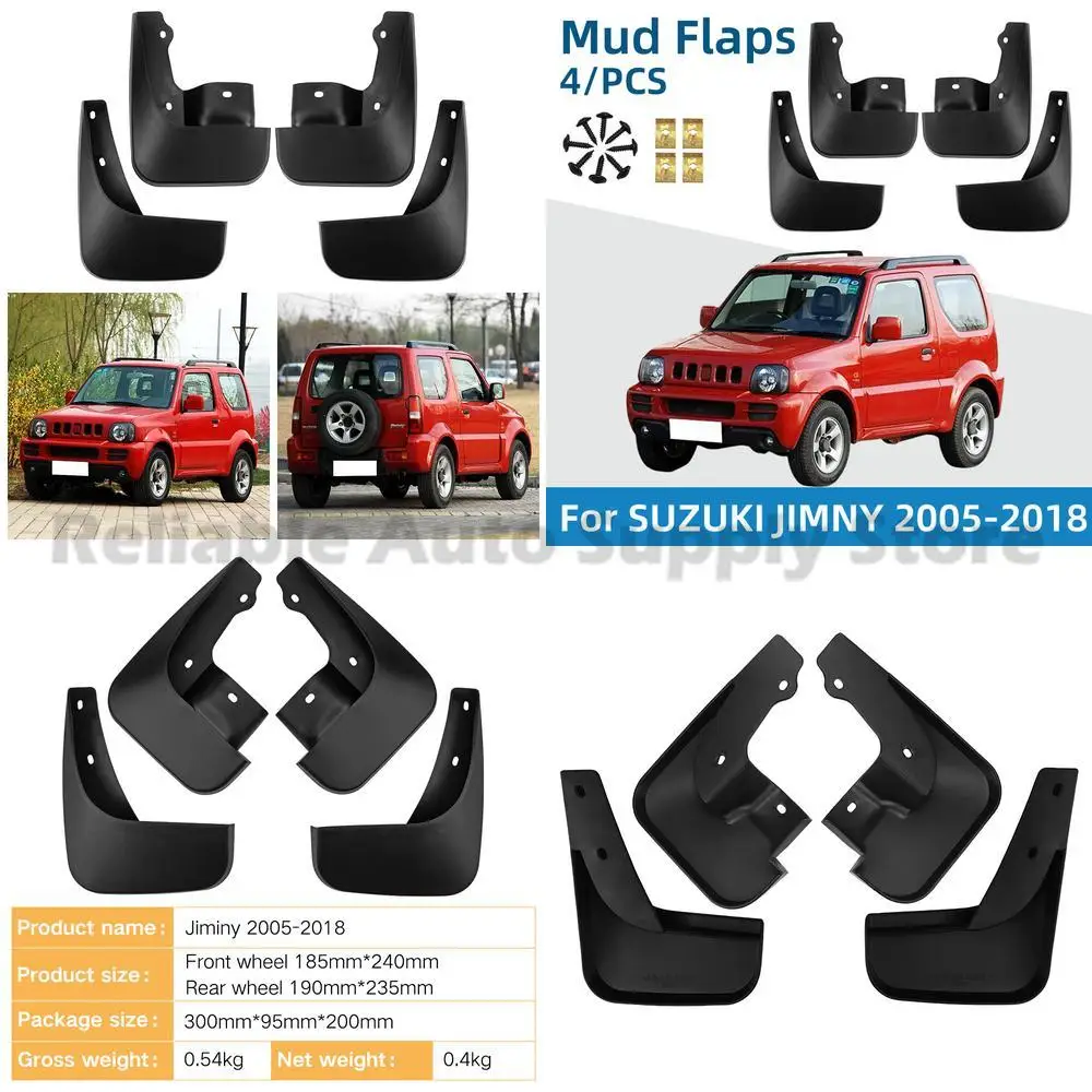 

For Suzuki Jimny Mud Flaps 2005-2018 Wheel Fender Liners Durable Protection High Quality Auto Accessories Reliable Performance